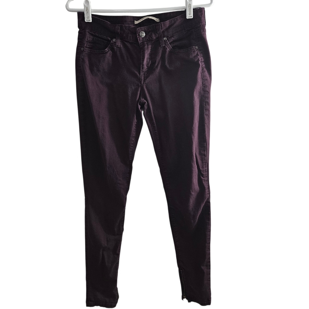 Vince Womens Skinny Jeans Mulberry Purple Cotton  Made In USA Bottoms